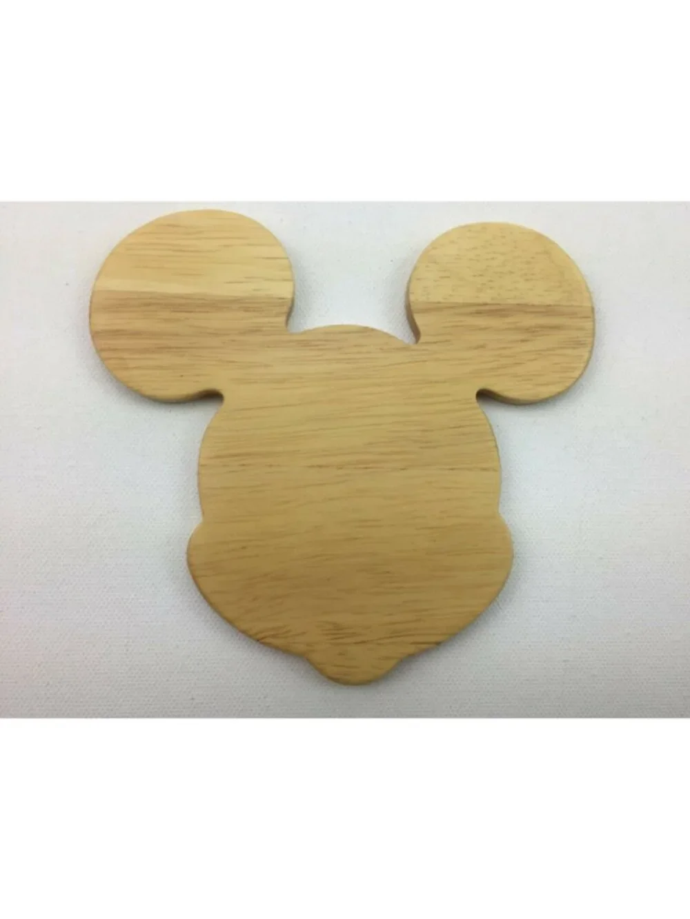 Disneyland Tokyo Souvenir Wooden Drink Coaster Mickey Mouse Ears Gloves Brown